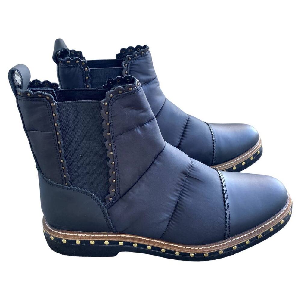 NEW Free People Atlas Chelsea Puffer Ankle Boot 39.5 9.5 Black